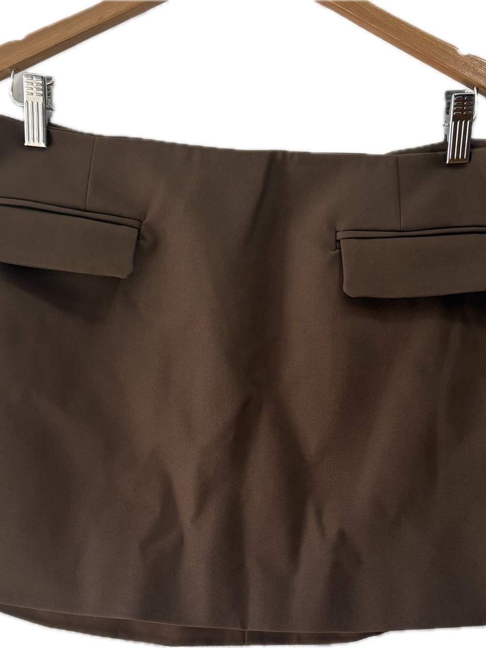 AKIRA Brown Mini Skirt with Flap Pockets